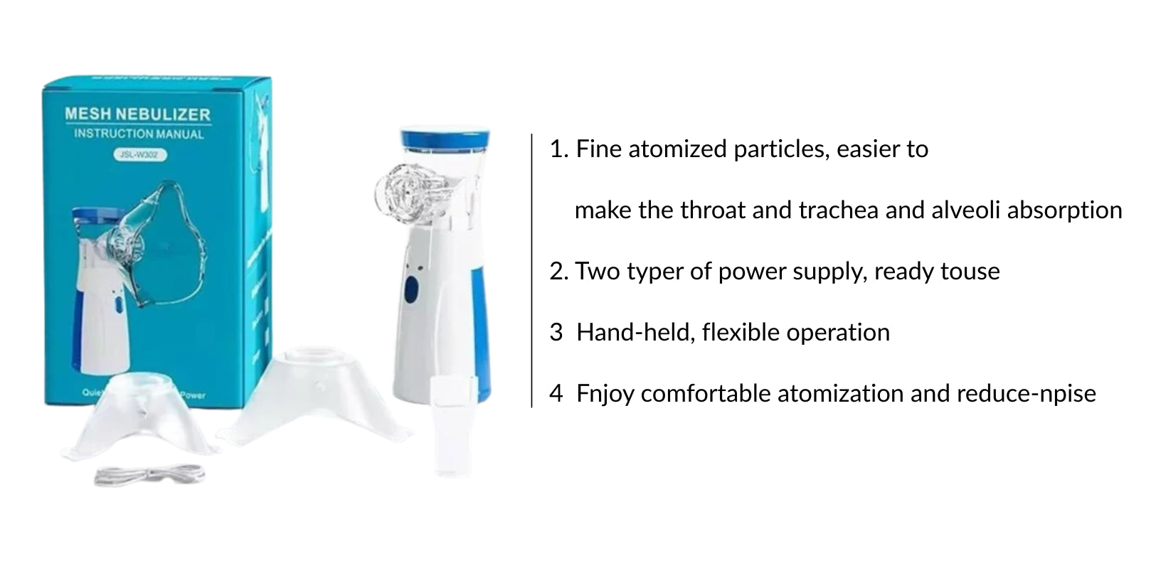 Mesh Portable Handheld Nebulizer JSL-W302